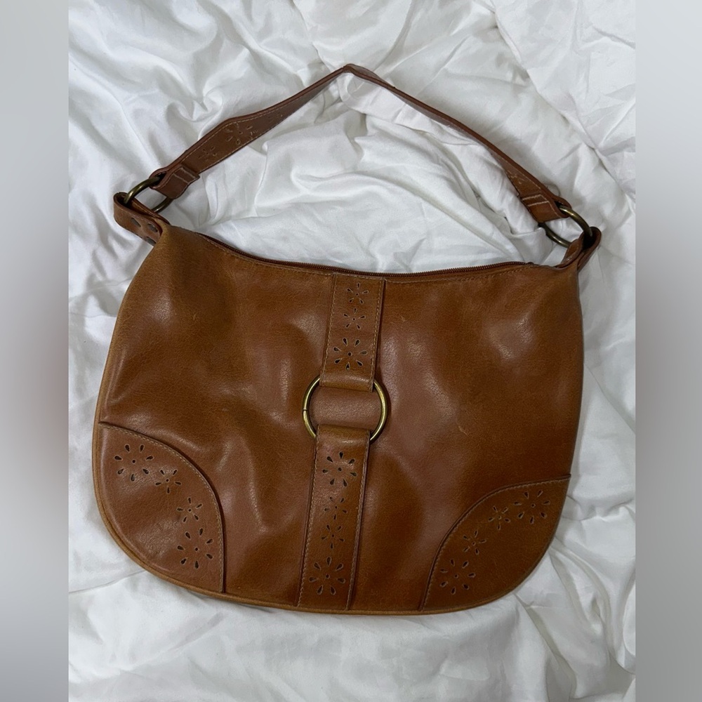 Brown Vintage Boho Leather Purse